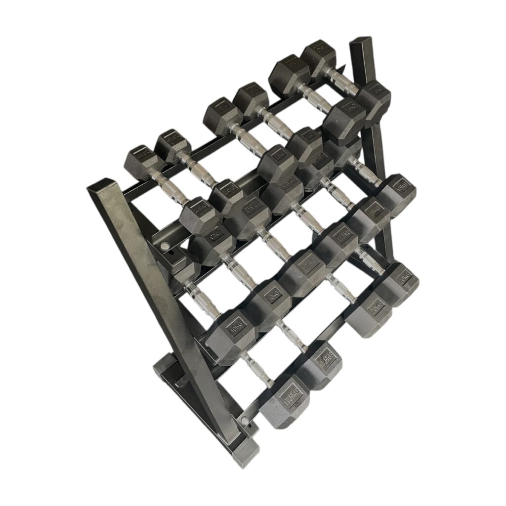 Dumbell rek met hex dumbells - Padisport