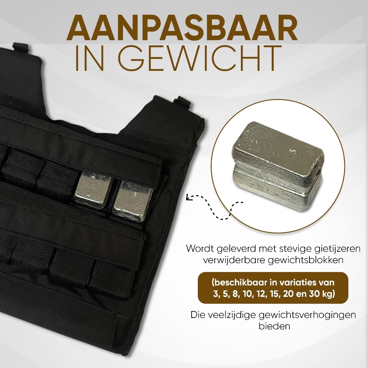 Phantom Athletics Gewichtsvest, verschillende gewichten, gemakkelijk verstelbaar (trainingsvest camo, zonder gewichten