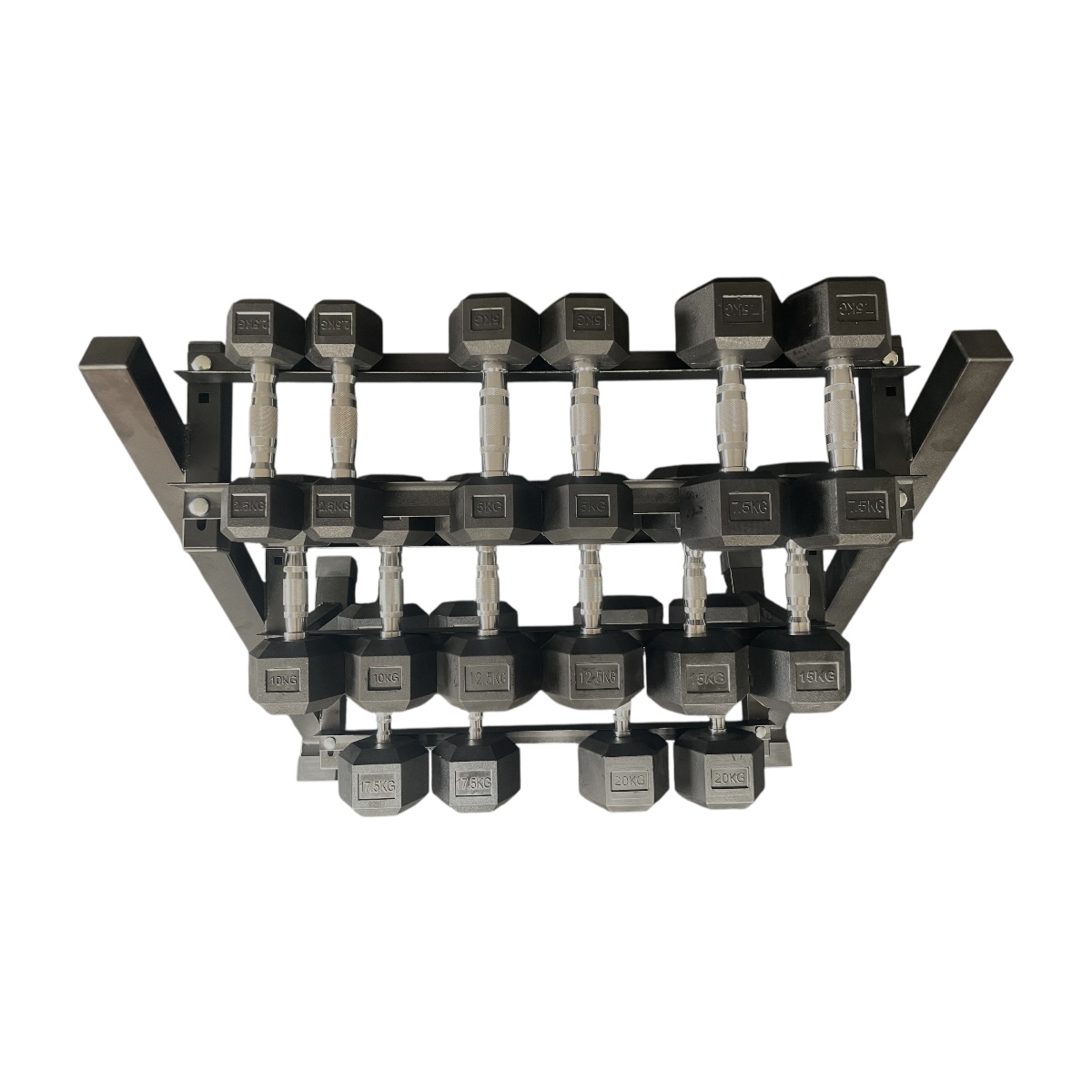 Dumbell rek met hex dumbells - Padisport