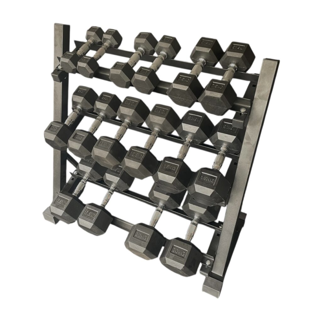 Dumbell rek met hex dumbells - Padisport