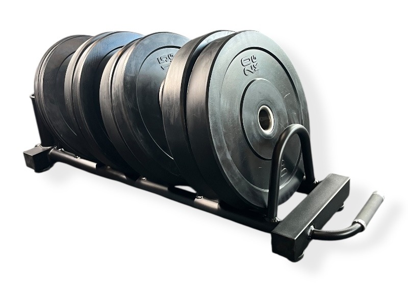 Bumper plate rack met bumper plates - Padisport